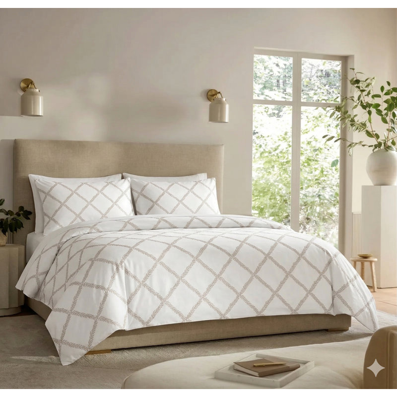 Laurel Trail Linen Duvet Cover Set with Pillowcases Quilt Cover Soft and Breathable