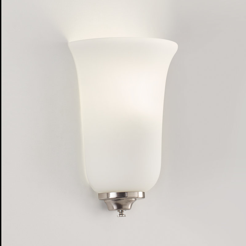 Nearu One Light Wall / Bath from Generation Lighting , Opal Cased Etched Diffuser, Brushed Nickel