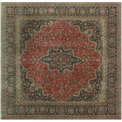 Tapis rouge délavé Fine Kavnoor