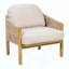 Fauteuil club d'extérieur en bois avec coussin-826611057-826611063