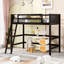 Lit mezzanine simple en bois massif avec base solide, utilisation durable