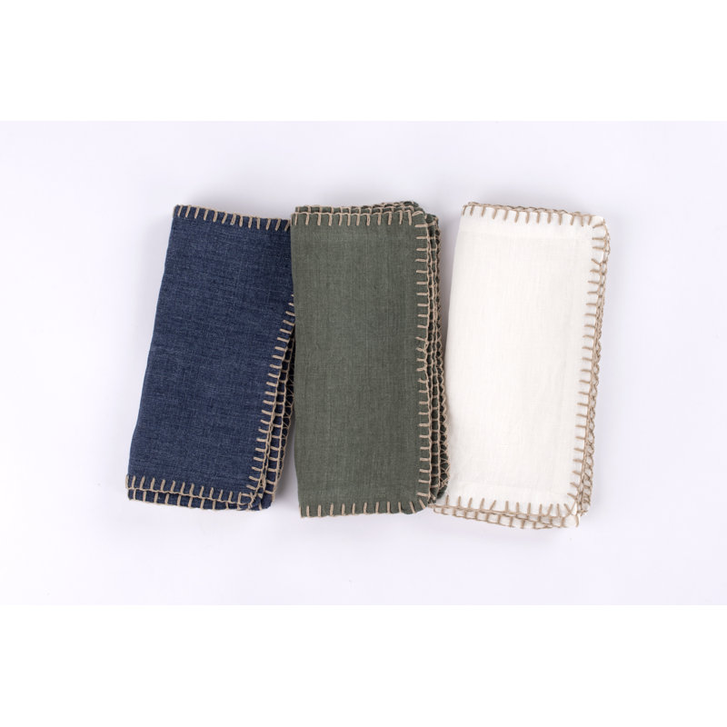 Evaline Brody Linen Cocktail Napkins, Ivory