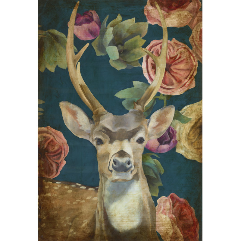 «Wild Bouquet IV» par Sarah Atkinson - impression sur toile tendue, Image au gel brossé, H 35 po x l 24 po x P 1,5 po