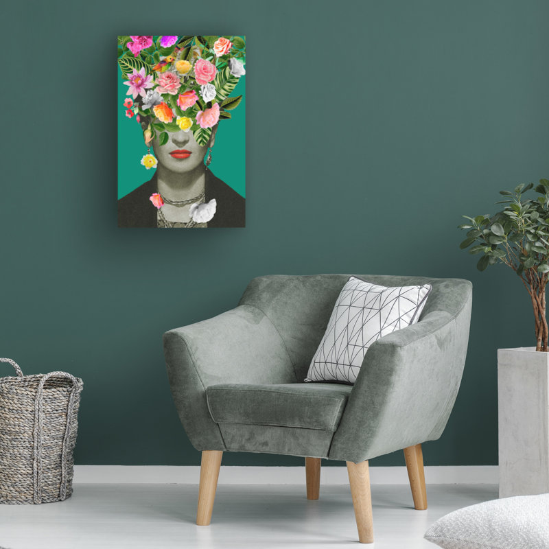 Art floral sur toile Frida, H 32 po x l 22 po