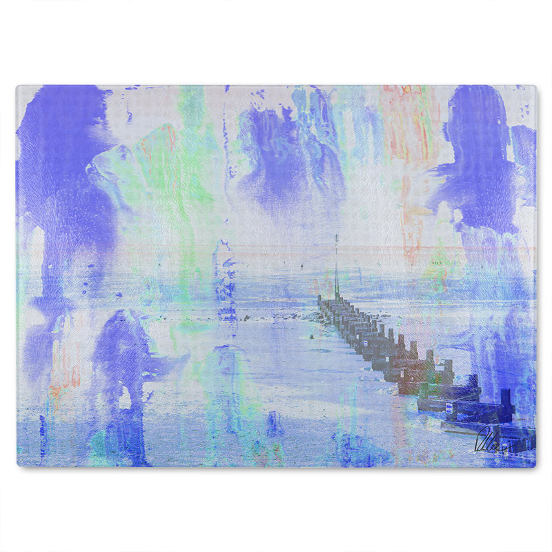 Beach Glass Chopping Board, 40cm L x 28cm W