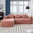 Modular Sectional Sofa, L-Shaped Sofa With Small Side Pockets-1780473957