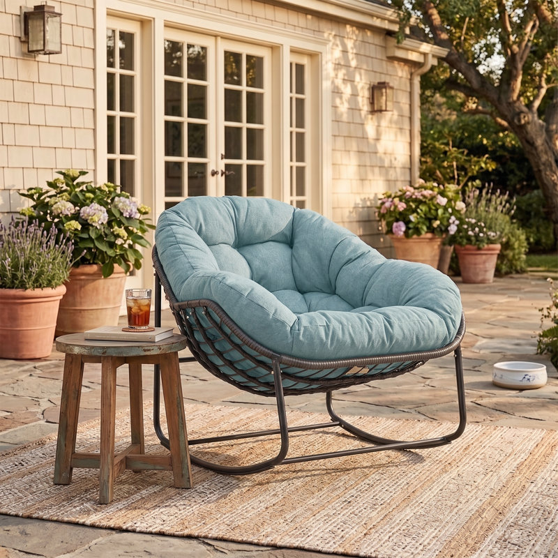 Chaise d'extérieur Cadynce, Sauge, Noir, noir, noir, noir