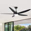 Ventilateur de plafond d'intérieur moderne standard à 5 pales 48 po / 56 po DEL avec télécommande et ensemble d'éclairage inclus-1689688706-1689688710