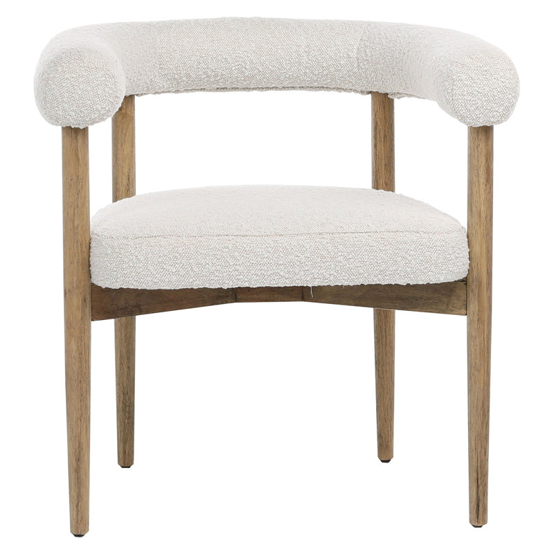 Matilda Boucle Upholstered Dining Chair, Off White