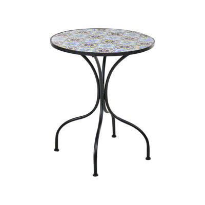 Round Metal Outdoor Bistro Table , 60cm W 60cm D