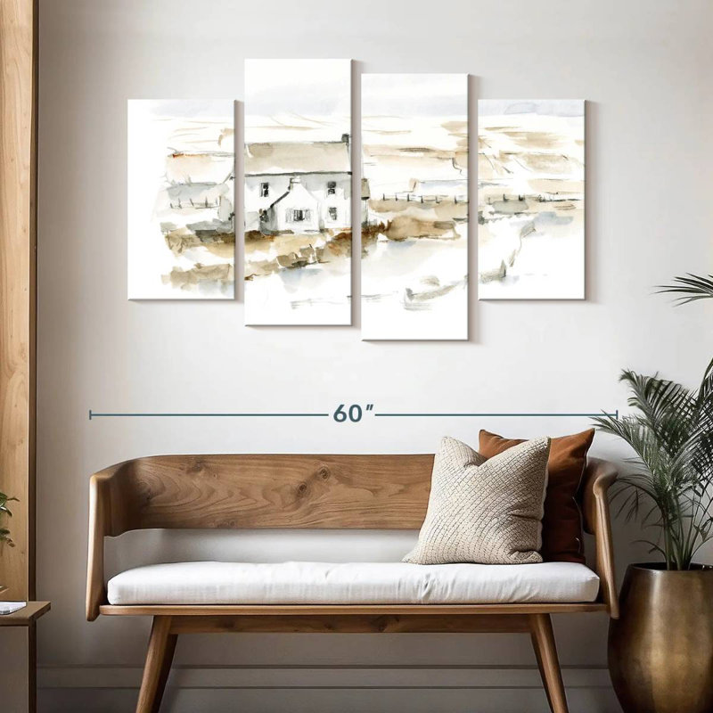 Lilie Neutral Farmhouse I, 32" H x 52" W