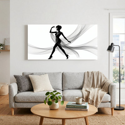 Ensemble de 1 toile murale Silhouette Dance