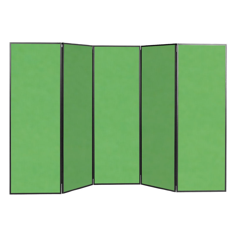  Light Free-Standing Bulletin Board 180cm H x 300cm W, Apple Green, Black