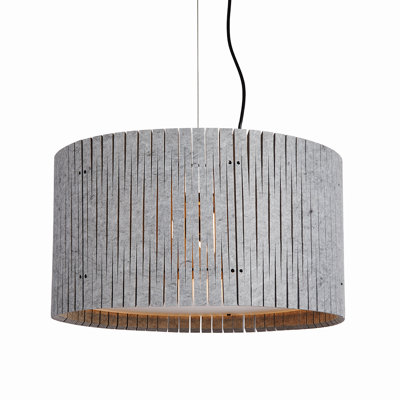Luminaire suspendu tambour Kerflights D6 gris 