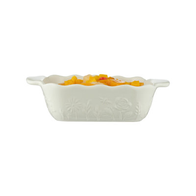 IN THE MEADOW CREAM SQUARE DISH