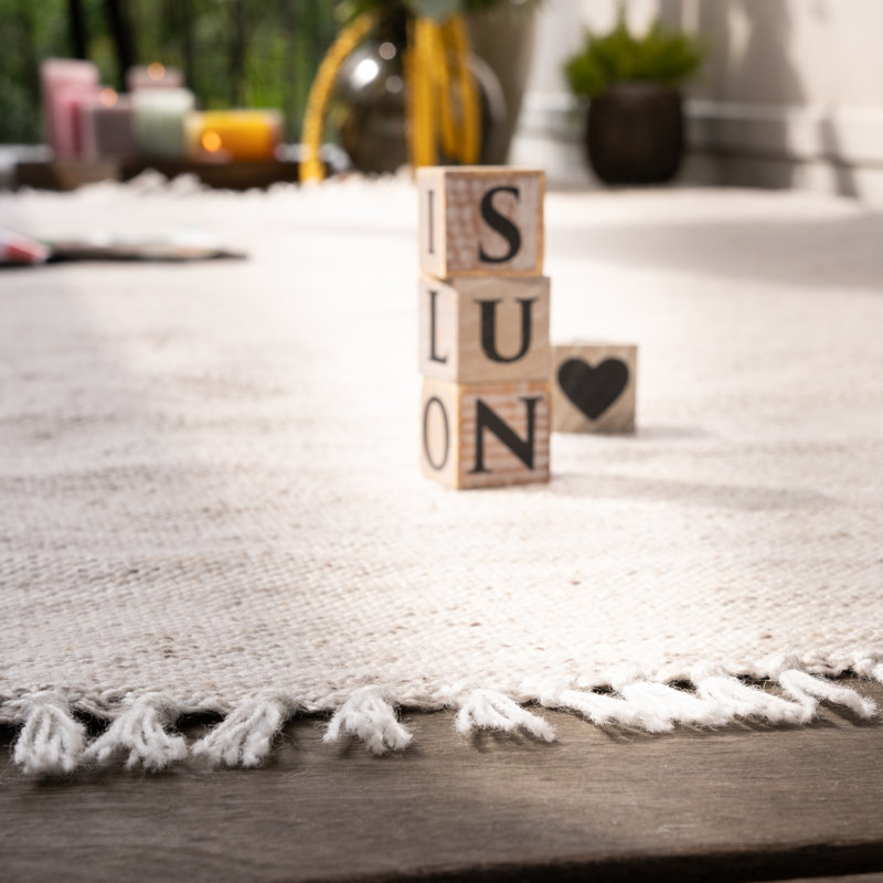 Nador Striped Area Rug, Rectangle 200 x 290cm, Ivory