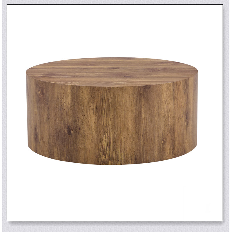 The cylindrical table with its patterned design can be easily integrated