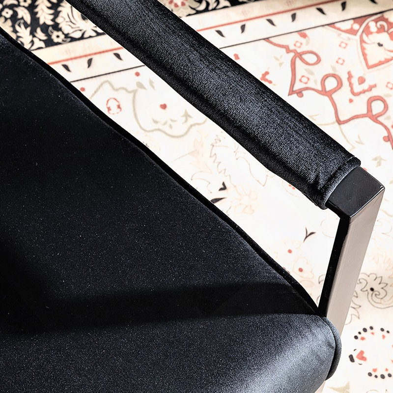 Chaise d'appoint classique Mid Century Modern, Noir