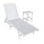 Chaise longue inclinable de 78,2 po avec table Aderson-83552153