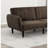 Contemporary Converts To Bed 1Pc Futon Sofa Channeled Tufted Back Soft Track Arm Couch W USB-418562268
