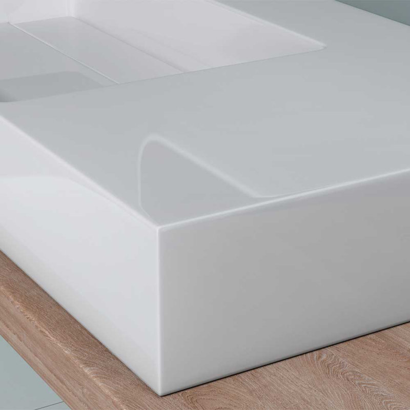 Durovin Bathrooms 480mm L x 900mm W Natural Engineered Stone Rectangular Sink