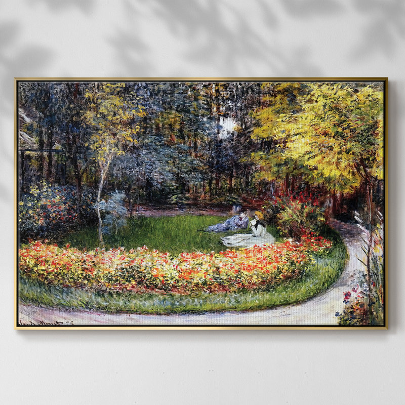 Dans le jardin, 1875, H 27 po x l 41 po x P 2 po, Or