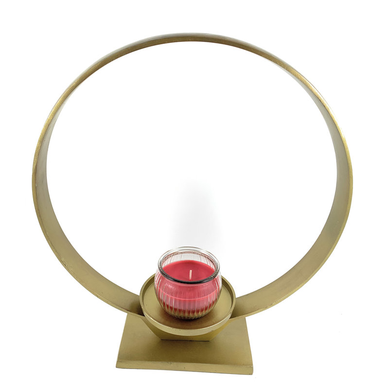14.5'' H Metal Tabletop Dish, Brass