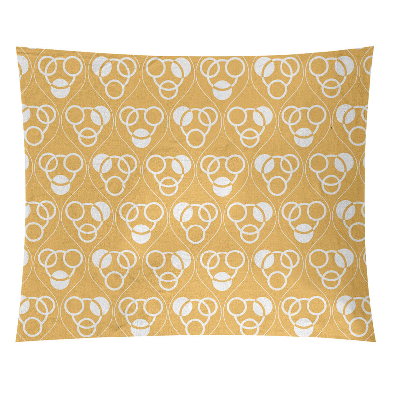 Jordao Polyester Tapestry, 68" H x 80" W, Yellow/White