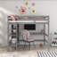 Lit mezzanine double avec bureau intégré Forston de Harriet Bee-1312678013