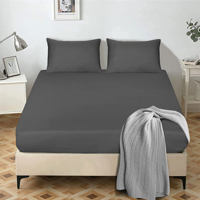 Ewoud Super Soft Microfiber Fitted Sheet – 25cm Deep Pocket, Brushed Finish