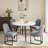 Modern Upholstered Metal Frame Side Dining Chair-1973325523
