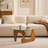 Mid-Century Modern Wood Center Table Small Farmhouse Coffee Table For Living Room, Brown-787249119-787249118-787249121