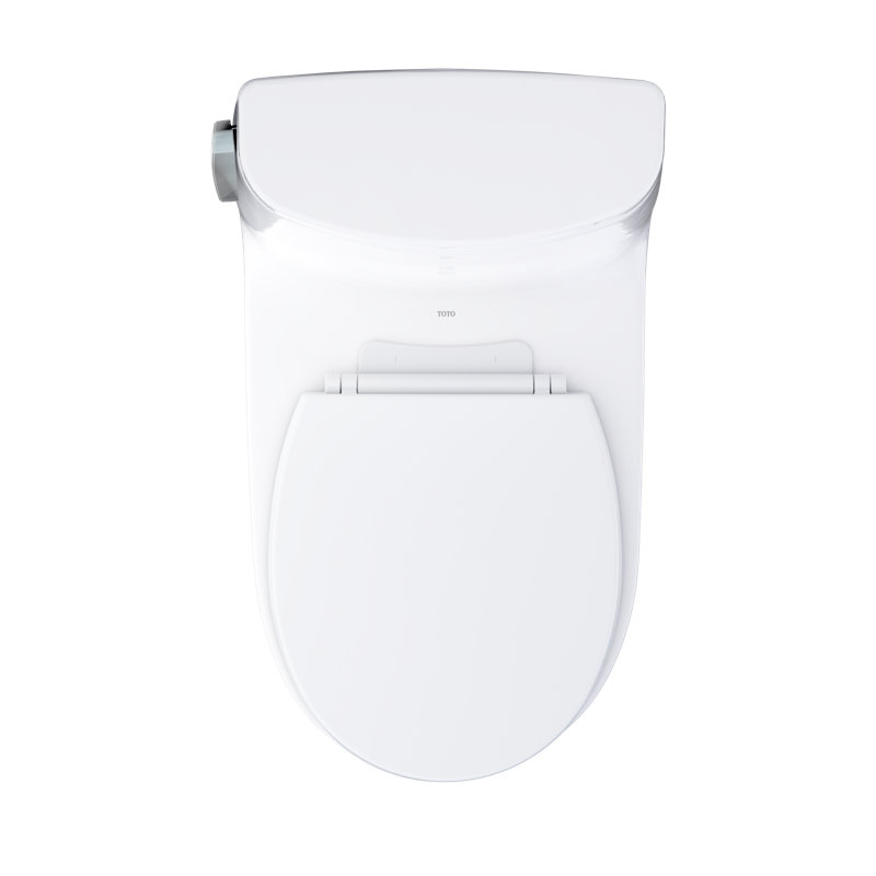 TOTO Ultramax One-Piece Round 1.6 GPF Universal Height Toilet with CEFIONTECT and SS113 SoftClose Seat, Cotton White - MS603113CSFG#01