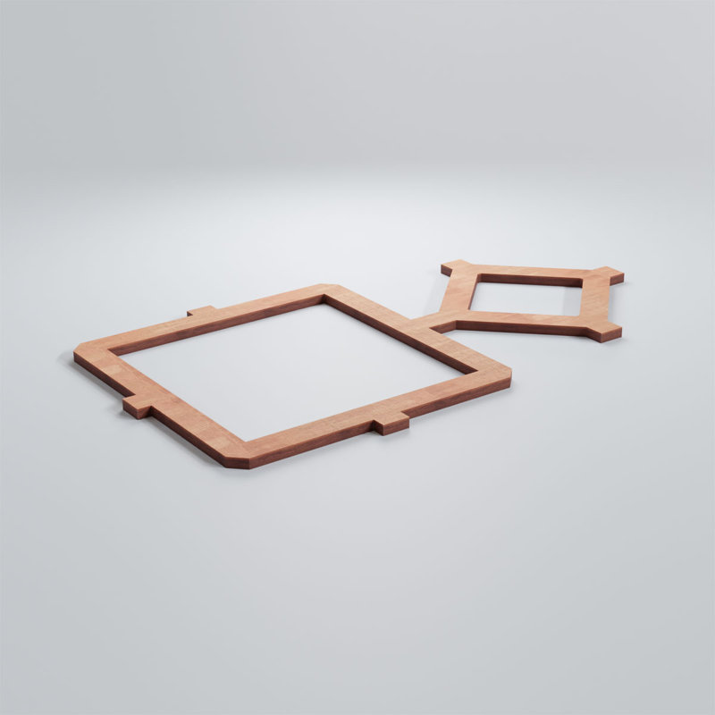 Panneaux muraux décoratifs en bois Arcadia, Cerise, H 15 3/8 po x l 26 7/8 po x P 1/4 po