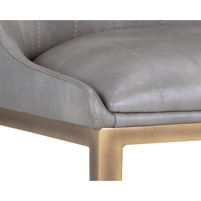 Halden Upholstered Dining Chair, Gray Performance