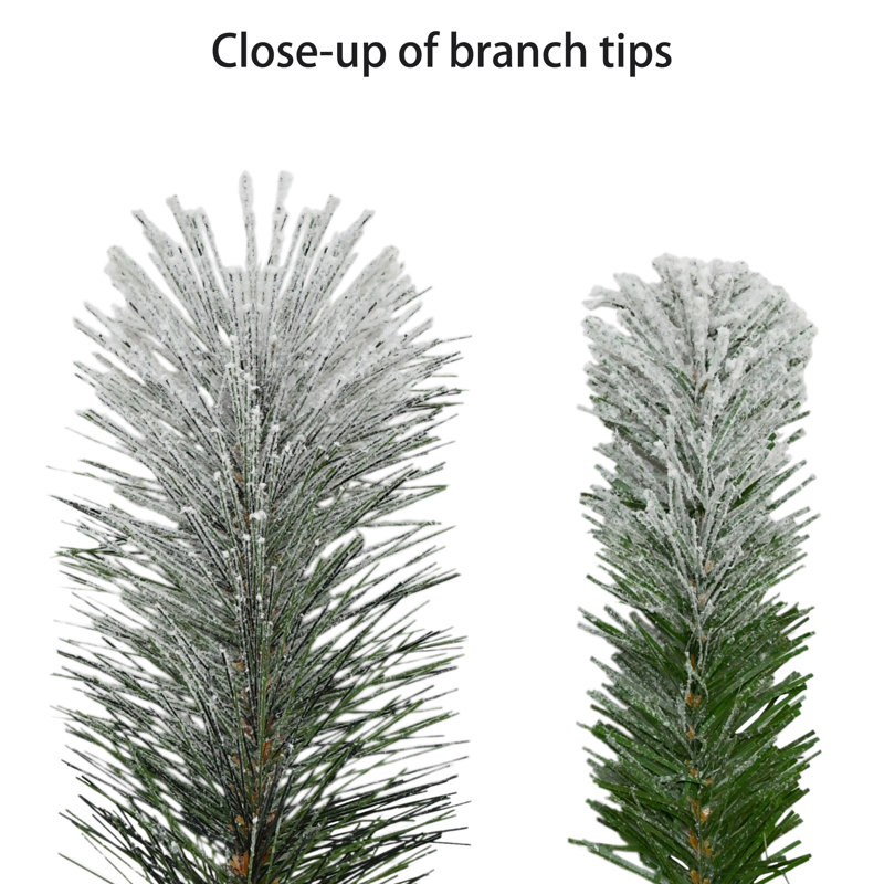 36 In. X 16 In. Pre-Lit Flocked Artificial Pine Mailbox Cover