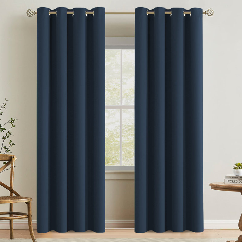 Room Darkening Curtains for Bedroom 42"/52" Wide Curtains Thermal Insulated 100”/120“/180” Wide Long Room Darkening  Curtains for Living Room Outdoor Privacy Energy Saving Curtains for Patio Door Grommet 1 Panel
