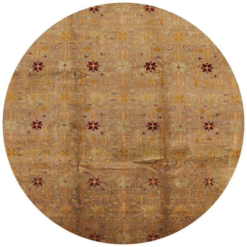Floral Indoor Rug, Round 8'