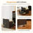 Compact Vanity Desk With Flip-up Led Mirror, Glass Drawer, And Hidden Stool Storage-608872369