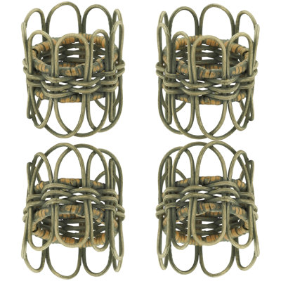 Hughie Rattan Napkin Rings with Twisted Design -  Birch Lane™, 4249800831BF421DA3A67FA3DF86BAAF