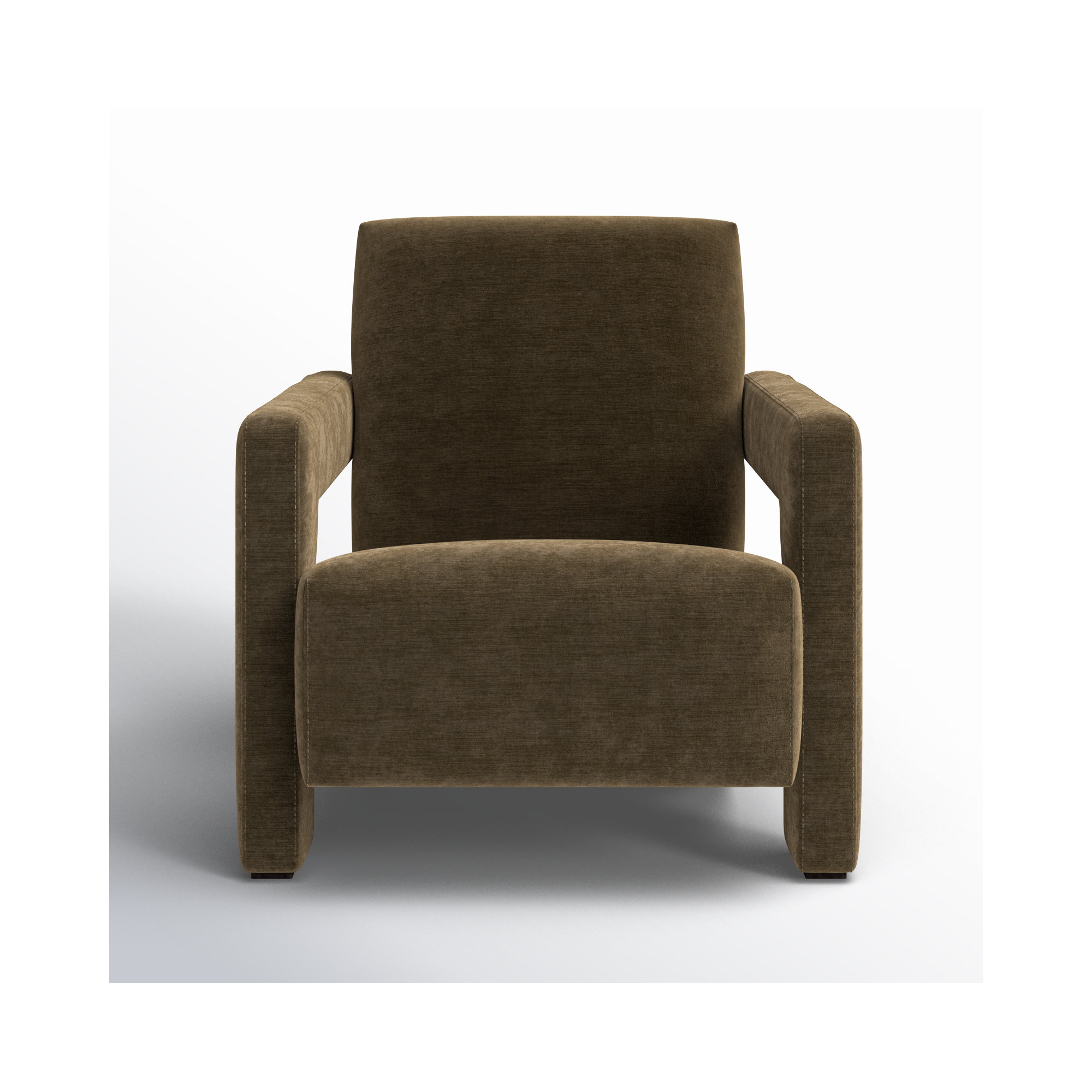 Olsen 27.3" W Velvet Armchair, Olive Velvet