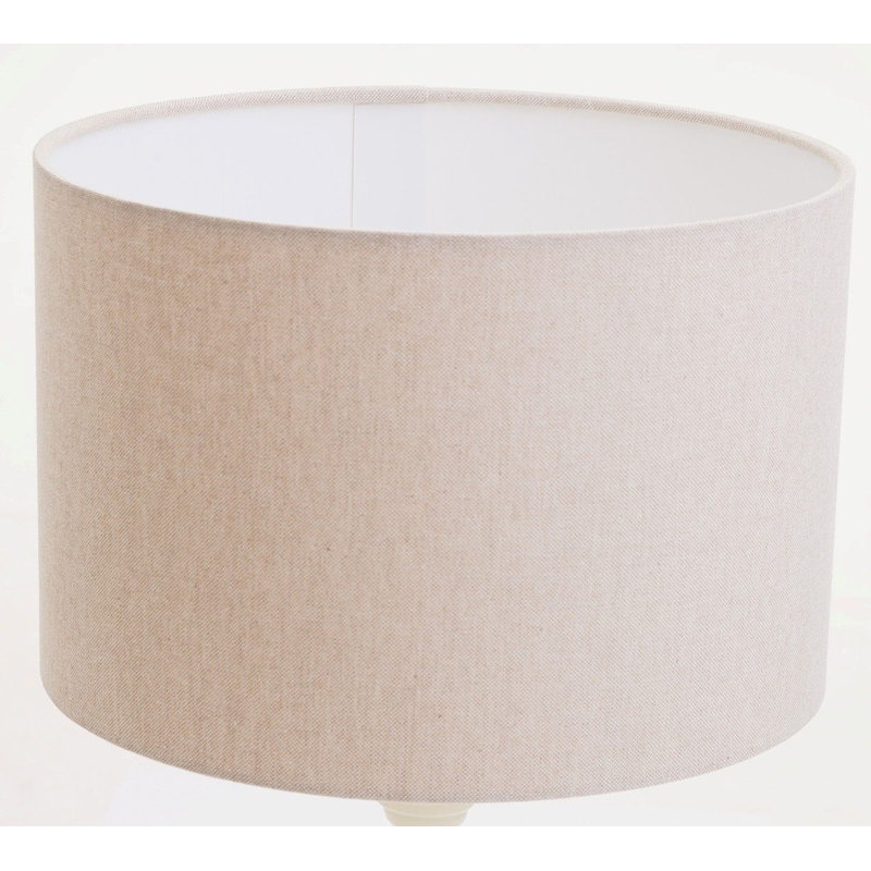 Cotton Drum Lamp Shade ( Screw On ) in Grey, 25cm H x 45cm W x 45cm D