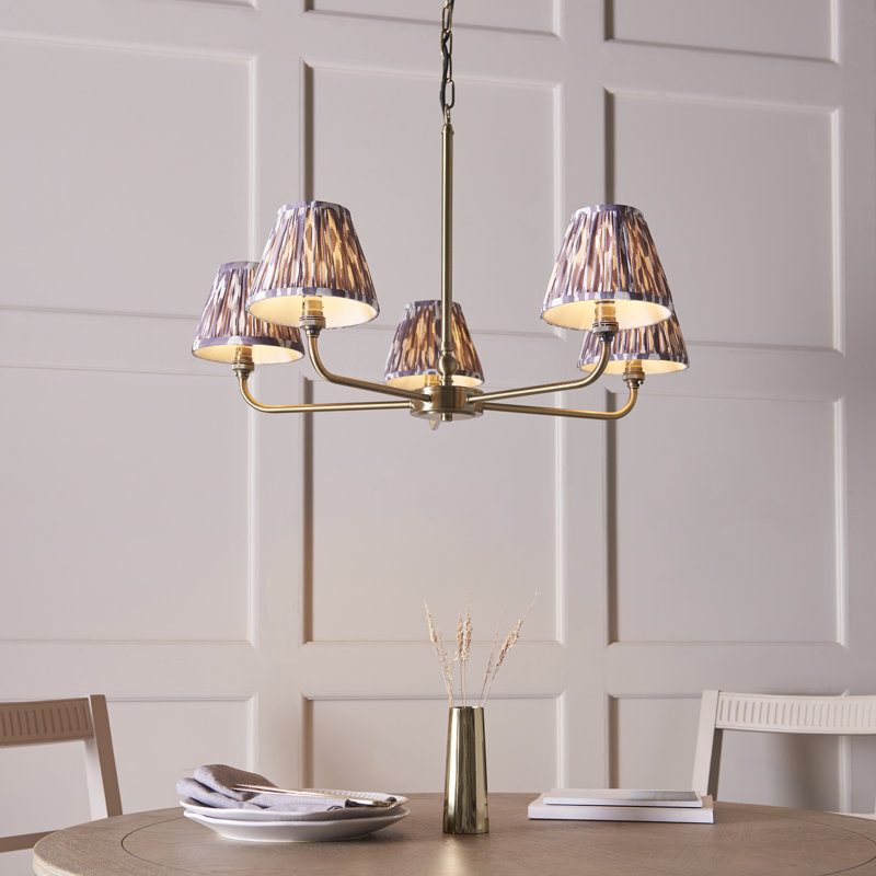 Abdulkader 5 - Light Chandelier, Gray, Brass