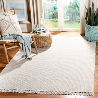 Bester Hand Woven Cotton Solid Colour Rug
