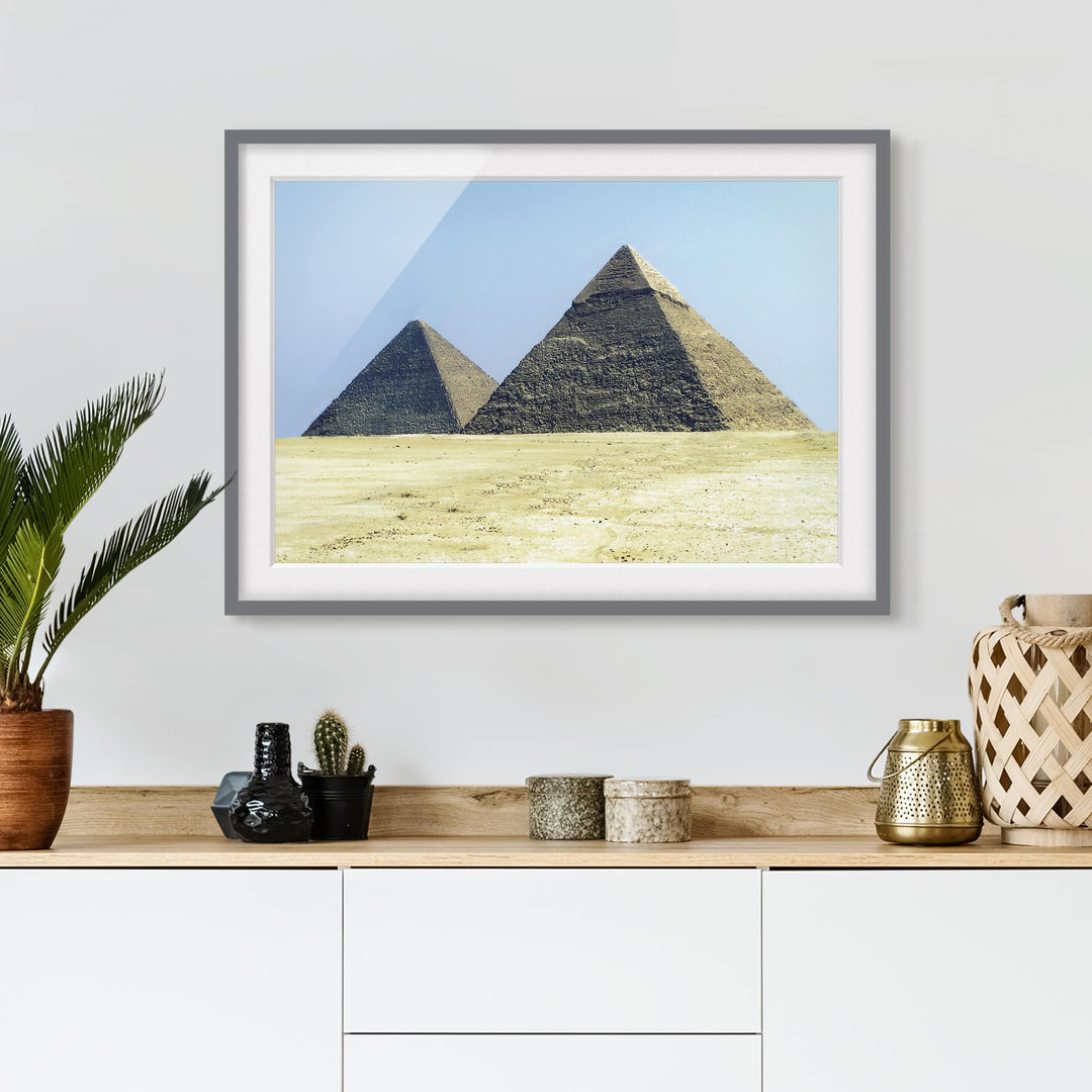 Gerahmtes Poster Pyramiden von Gizeh