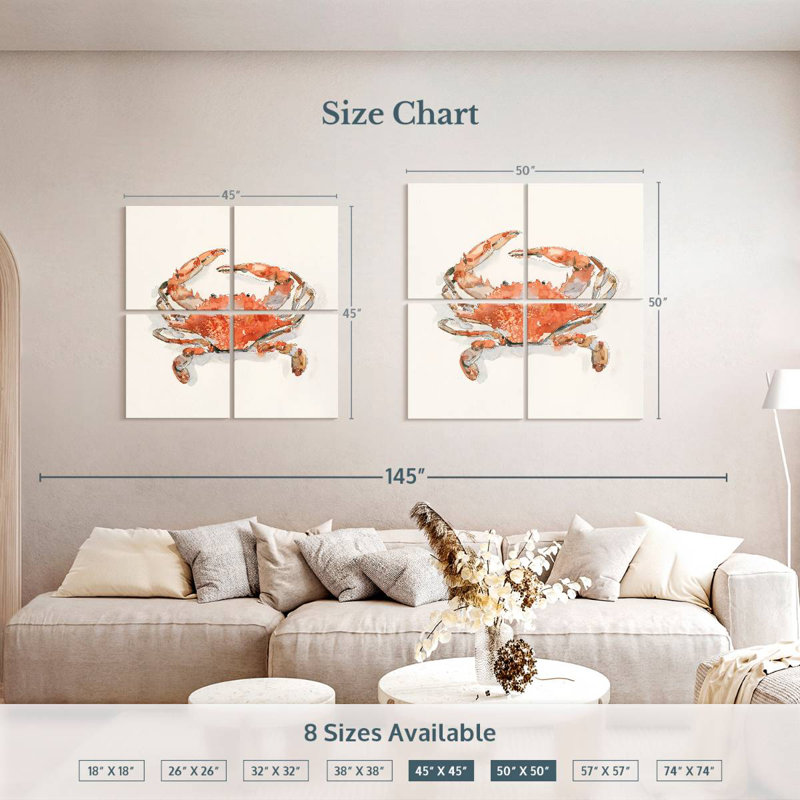 Yarlin Crusty Crab II, 45" H x 45" W