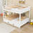 Queen Over Queen Wood Bunk Bed With Trundle-772340642