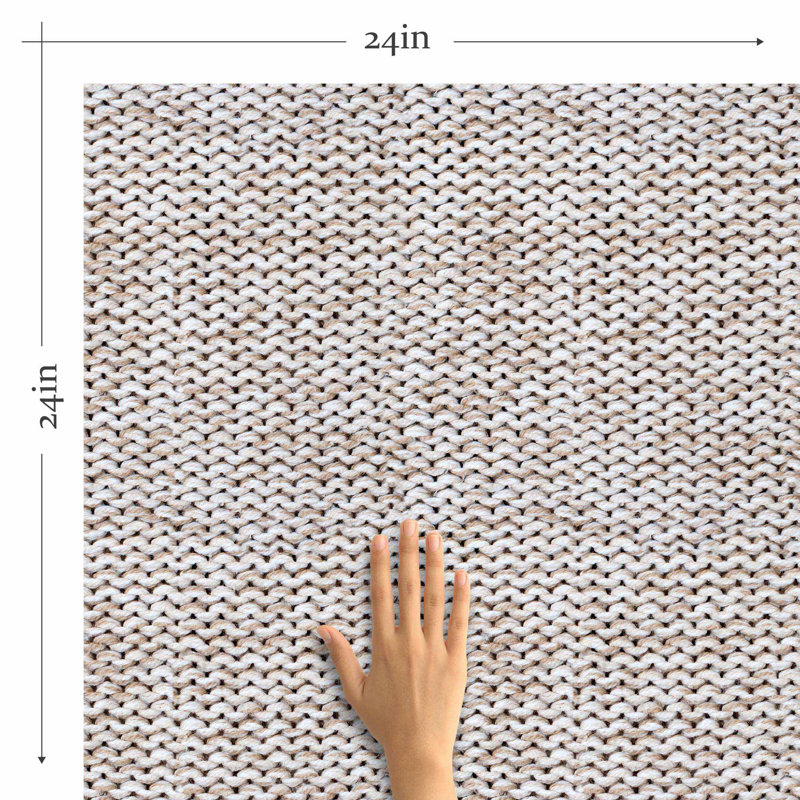 Carreau de papier peint auto-adhésif en tricot 24 po, L 126 po x l 24 po