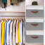 Panier de rangement cubique, boîte de rangement en tissu avec couvercle, lavable avec poignée en cuir pour la maison ou le placard - blanc / gris