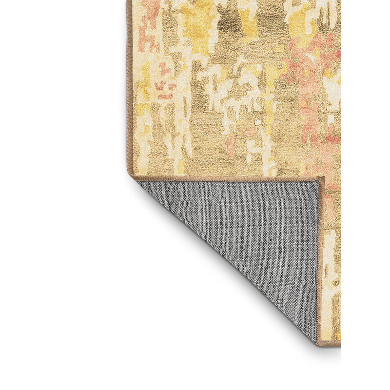 Tapis brun contemporain lavable à la machine 2595, Rectangle 2 pi x 3 pi